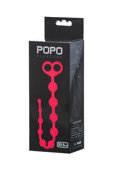 Анальные бусы TOYFA Popo Pleasure розовые 00000012711 - фото 47122