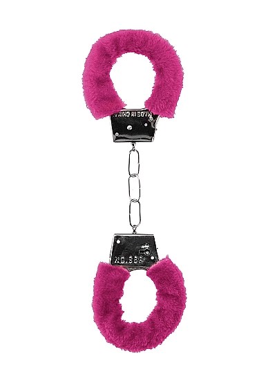 Металлические наручники с меховой обивкой Beginner's Handcuffs Furry, розовые 00000016471 - фото 49605