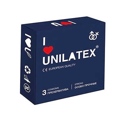 Презервативы Unilatex Extra Strong особопрочные, 3 шт 01000308871 - фото 55193