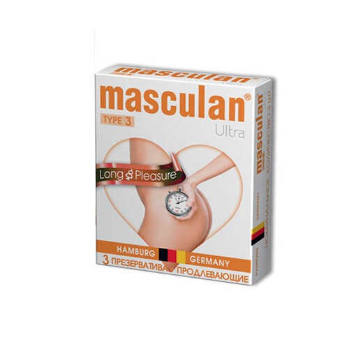 Презерватив Masculan продлевающие колечки и пупырышки, 3 шт 01000308907 - фото 55451