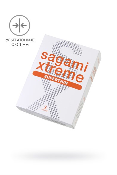 Презервативы Sagami Xtreme классика сверхтонкий латекс 0,04мк, 3шт 01000308908 - фото 55452