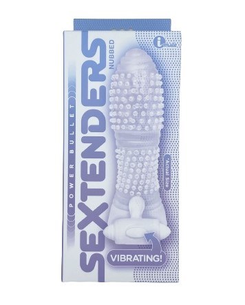 Вибро-насадка на пенис Sextenders фактурная с клиторальным язычком, TPE 13*2.5см 01000309660 - фото 57667