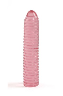 Фаллос Ribbed Jellie 7' спиралевидный розовый 00000007038