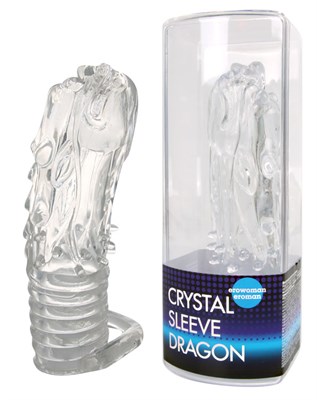 Насадка на пенис закрытая Crystal Sleeve Dragon, прозрачная 01000017023