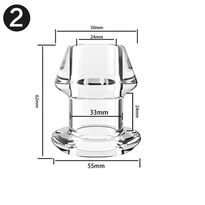 Анальный тоннель из прозрачного ТПЕ №2 01000017356