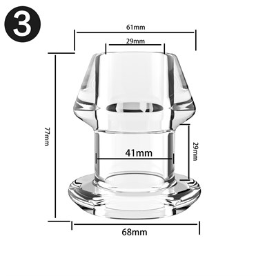 Анальный тоннель из прозрачного ТПЕ №3 01000017357