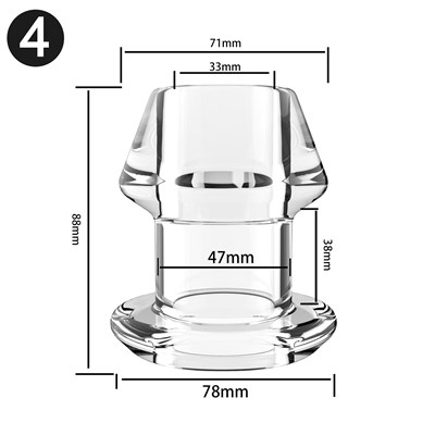 Анальный тоннель из прозрачного ТПЕ №4 01000017358