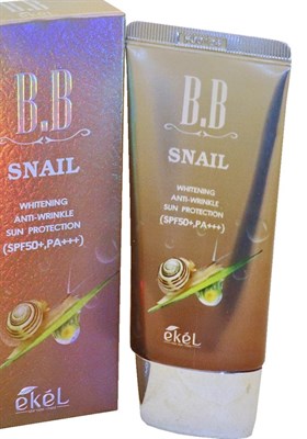 BB-крем отбеливающий EKEL с муцином улитки Snail BB Cream, 50мл