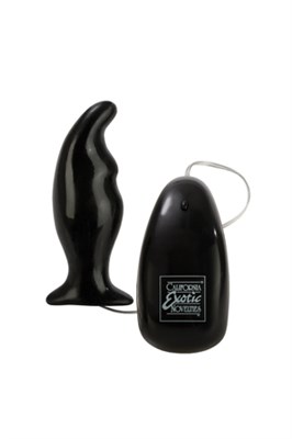 Вибро-пробка Angled Prostate Massager черная, диаметр 4см 00000006911