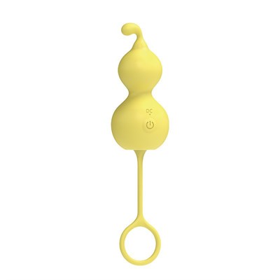 Вибро-шарики LILO перезаряжаемые с подогревом, желтый силикон