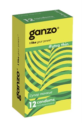 Презервативы Ganzo Ultra thin супертонкие, 12шт