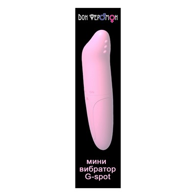 Мини вибратор G-spot от Дон Феромона с изогнутой головкой, розовый 01000308989