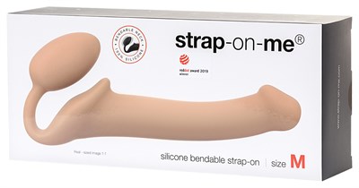 Безремневой страпон Strap-On-Me Semi-Realistic гибкий телесный, М 01000309137