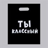 Пакет «Ты классный» 31*40см, 60 мкм 01000017444 - фото 53751