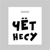 Пакет «Чёт несу» с вырубной ручкой, 35 х 45 см, 60 мкм 01000307340 - фото 53759