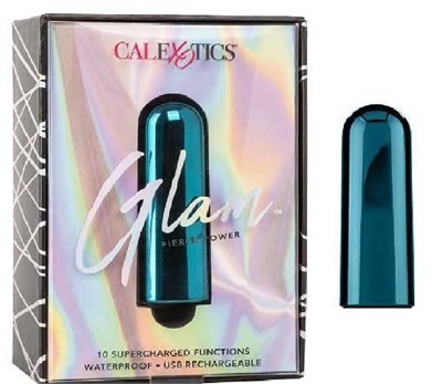 Мини-вибратор Glam голубой, 10 режимов 00000014497