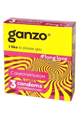 Презервативы Ganzo Long Love продлевающие, 3шт 00000010604